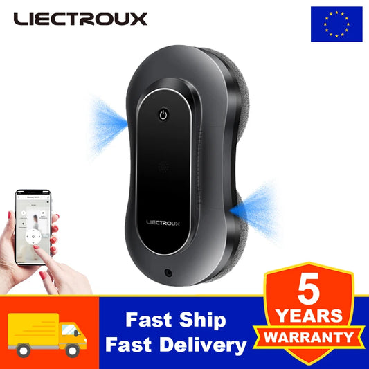 Window Cleaning Robot Liectroux YW810,2-Way Water Spray,Smart Memory,Laser Sensor,Robot Window Cleaner,Electric Glass Washer