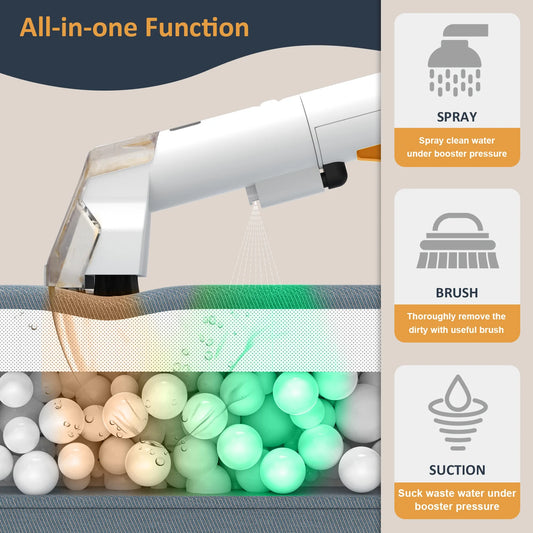 ROBOEVO Handheld Carpet Cleaner 15KPa/450W Portable Spot Cleaner Sofa Carpet Curtain Car Seat Built-in Spray & Suction Cleaning