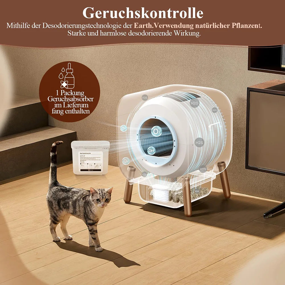 PAWBBY P1 Ultra Smart Automatic Litter Box Self-cleaning litter box,TÜV certification,App control, Extra Large for Multiple Cats