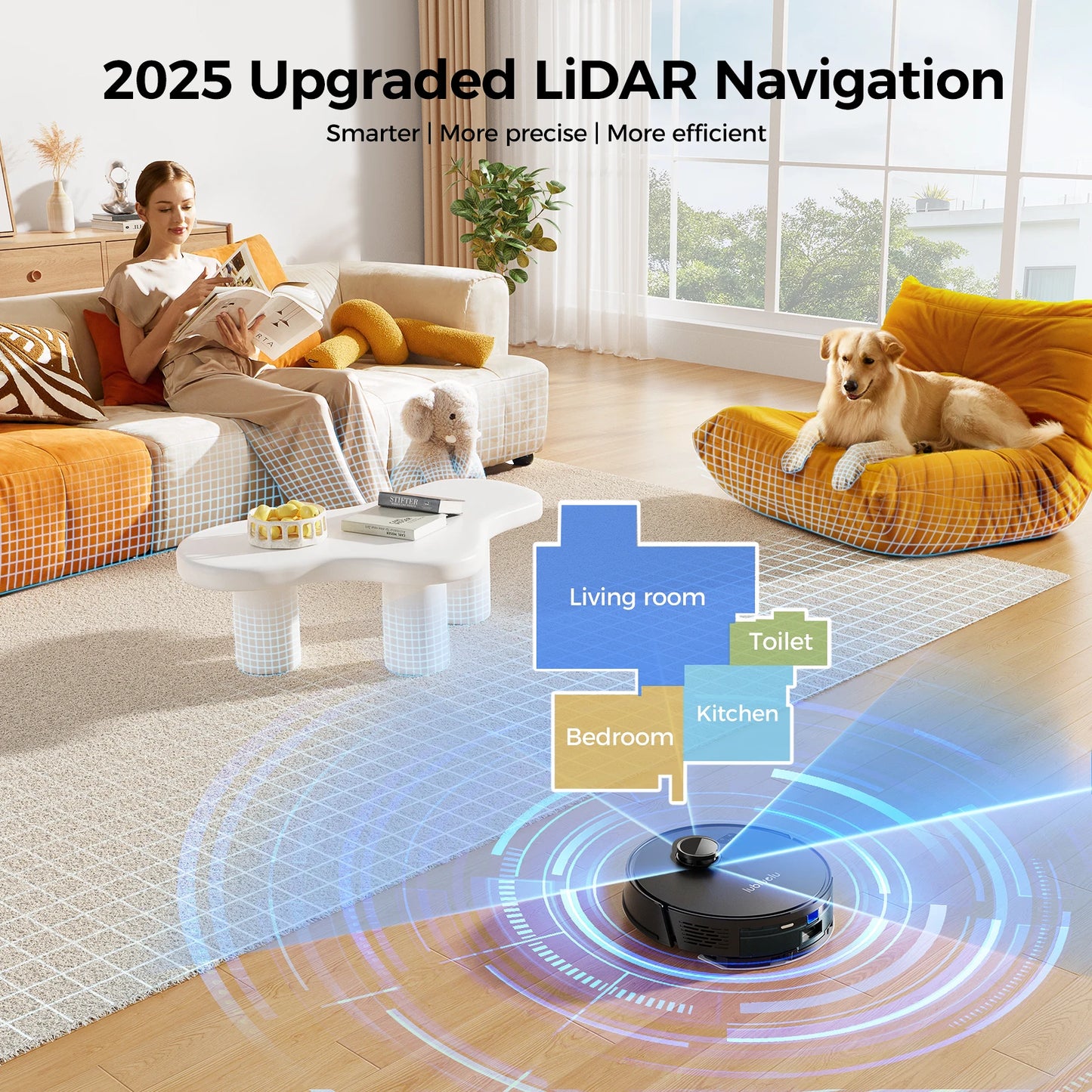 Robot Vacuum and Mop Self Emptying 5000pa Robot Vacuum Cleaner with Schedule Hands-Free Up Automatic Vacuum Robot for Floor Pet