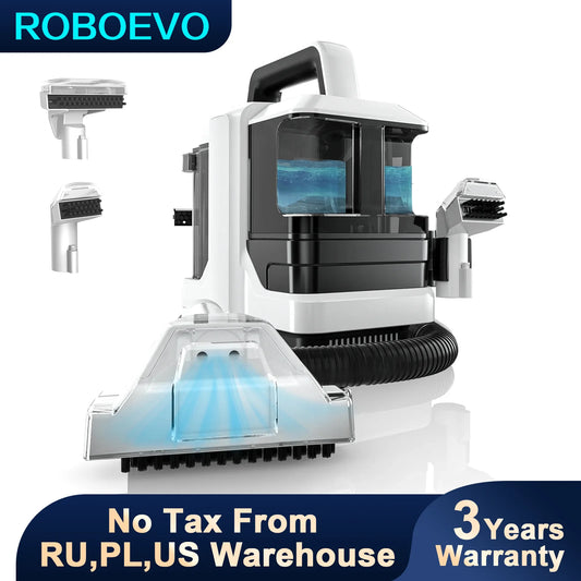 ROBOEVO Handheld Carpet Cleaner 15KPa/450W Portable Spot Cleaner Sofa Carpet Curtain Car Seat Built-in Spray & Suction Cleaning